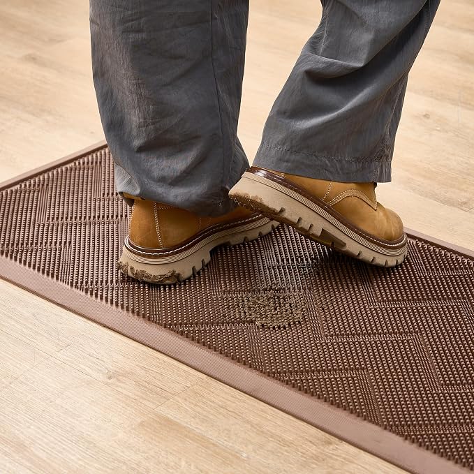 HAMARA Front Door Mat for Outside Entrance 35.5"x17" – Anti-Slip Dirt-Trapping by HAMARA