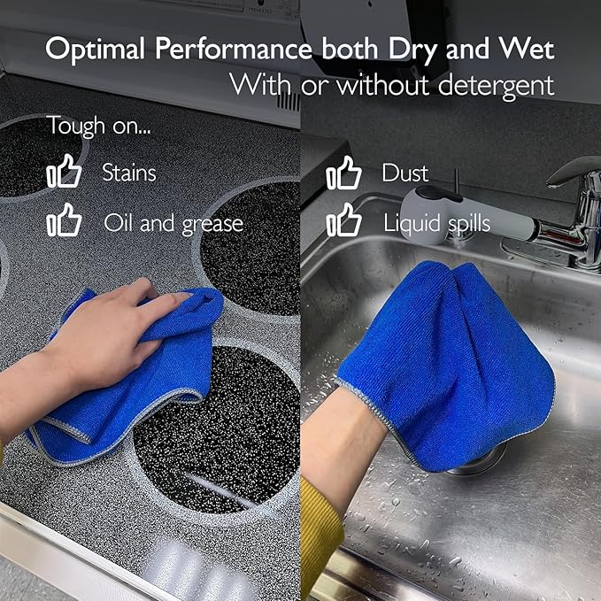 EvaClean Premium Microfiber Cleaning Cloth 16"x16" - Image 7