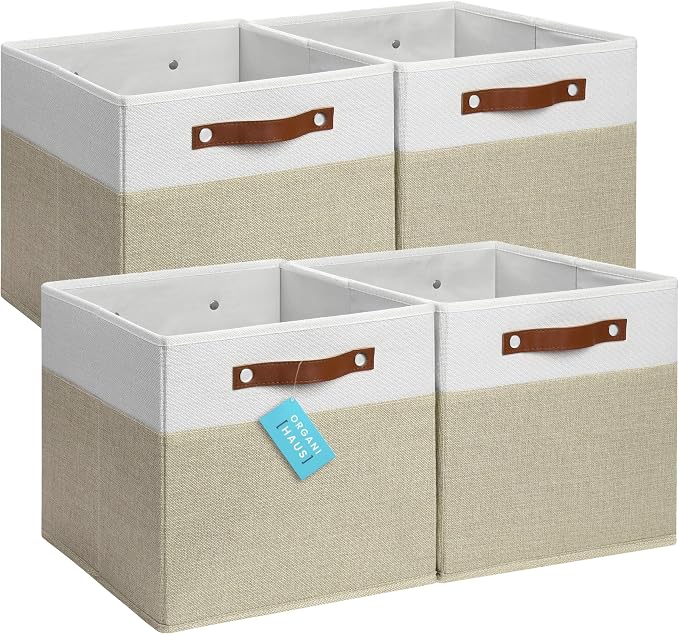 OrganiHaus 12x12 Fabric Storage Bins by OrganiHaus