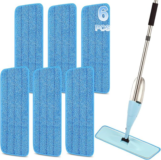 16.5 Inch Reusable Mop Pads Microfiber Spray Mop Replacement Heads by ZIYUNBIXI