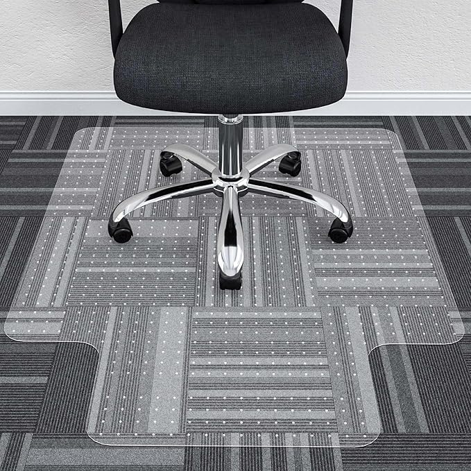Large Chair Mat for Carpet, Easy Glide Plastic Carpet Floor Protector Mat for by HOMEK