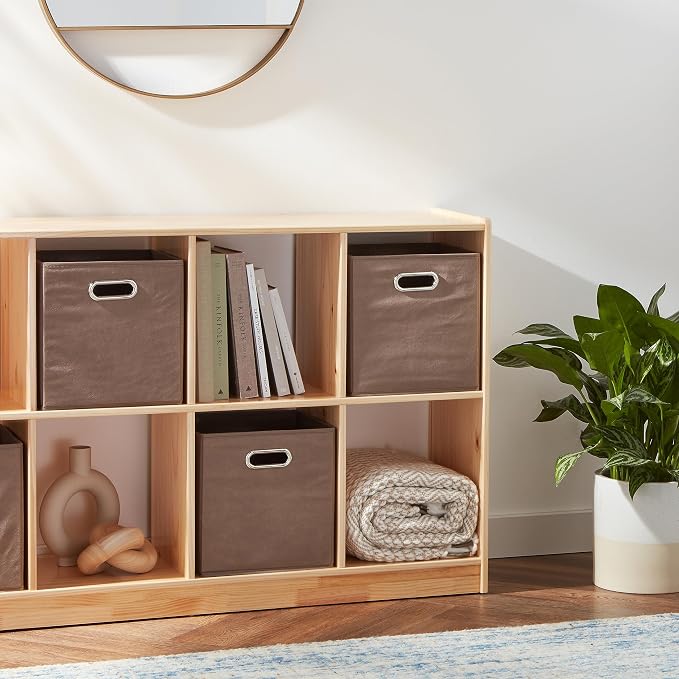 Amazon Basics Collapsible Cube Storage Organizer Bins, 10.5 x 10.5 x 11 inches - Image 6