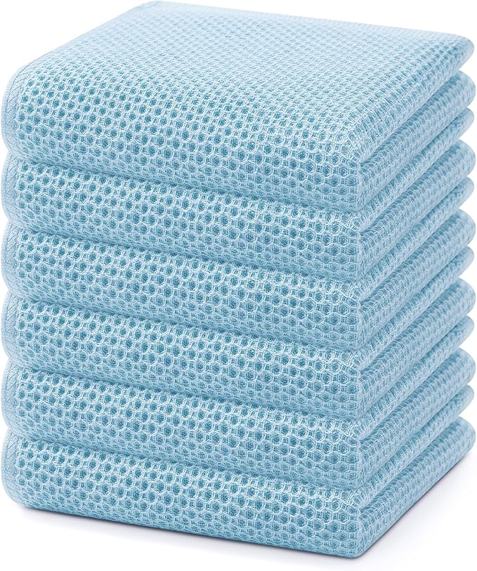 Homaxy 100% Cotton Waffle Weave Kitchen Dish Towels, Ultra Soft Absorbent Quick by Homaxy