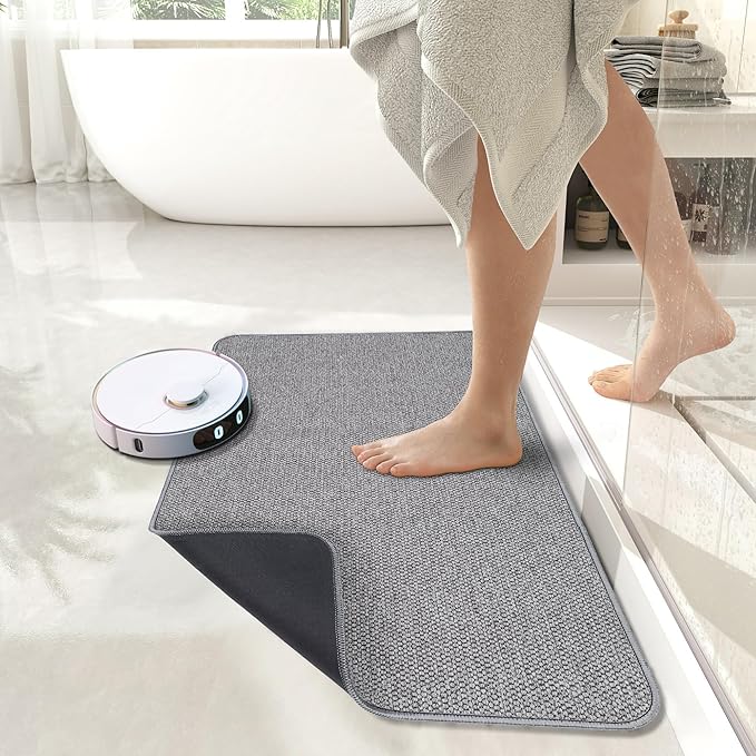 Bath Mat, Ultra Thin Bathroom Rugs, Rubber Bath Mats - Image 7