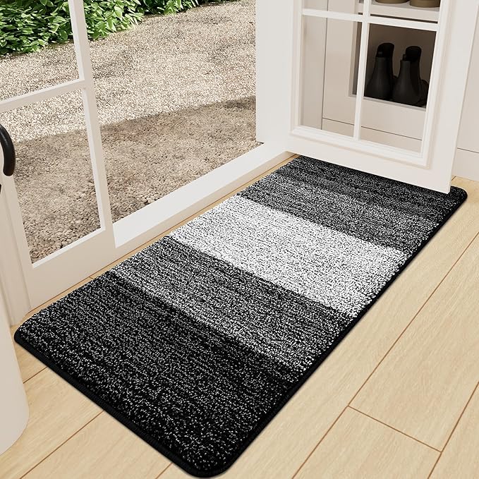 Kitinjoy Indoor Outdoor Door Mat, 47x24 Non-Slip Absorbent Dirt Trapper by Kitinjoy