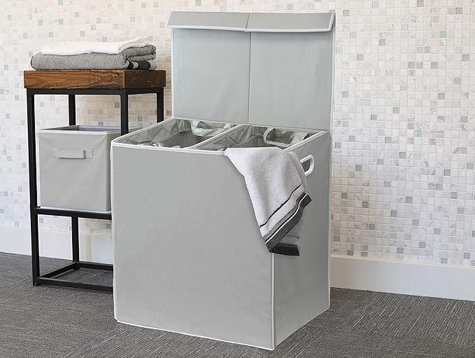 Simple Houseware Double Laundry Hamper - Image 5