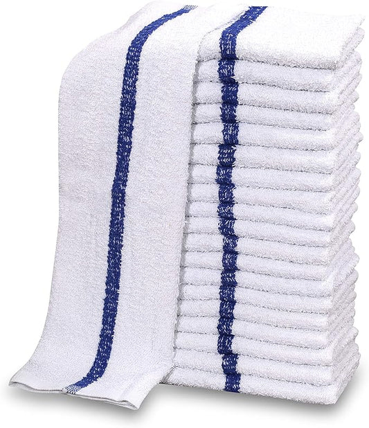 GOLD TEXTILES 60 PC New Cotton Blend White Restaurant Bar Mops Kitchen Towels by GOLDTEXTILES