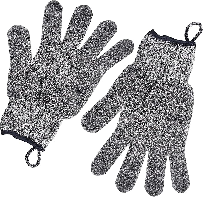 Exfoliating Gloves with Hanging Loop by Meiyante