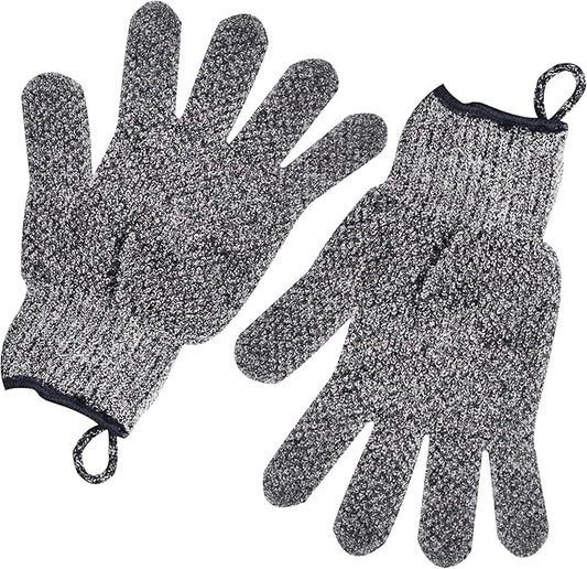 Exfoliating Gloves with Hanging Loop by Meiyante