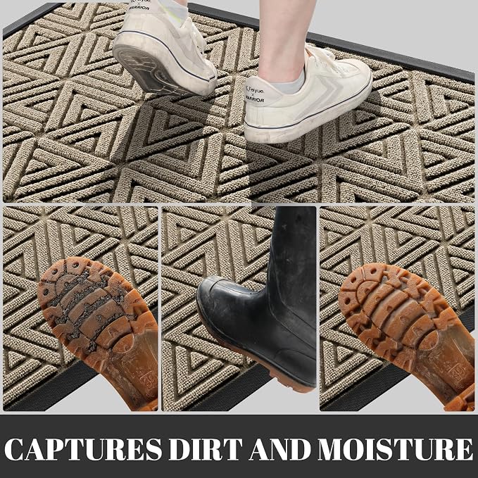 Yimobra Large Door Mat 36x24, All-Weather Waterproof Non-Slip Welcome Matt - Image 5