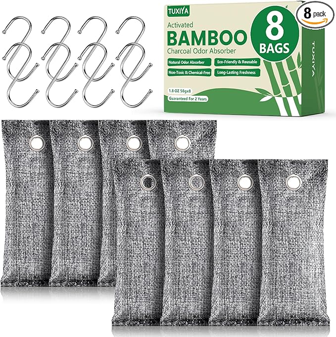 8Pack Activated Charcoal Odor Absorber, Odor Eliminator by Unknown