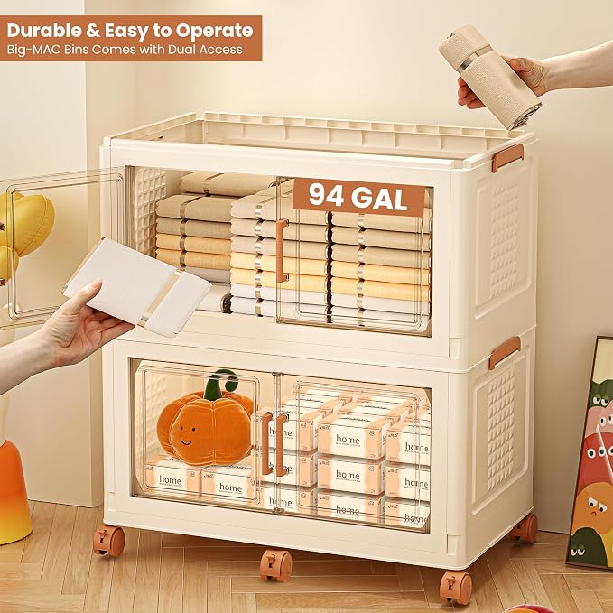 376QT/94Gal 2 Layers Stackable Storage Bins - Image 6
