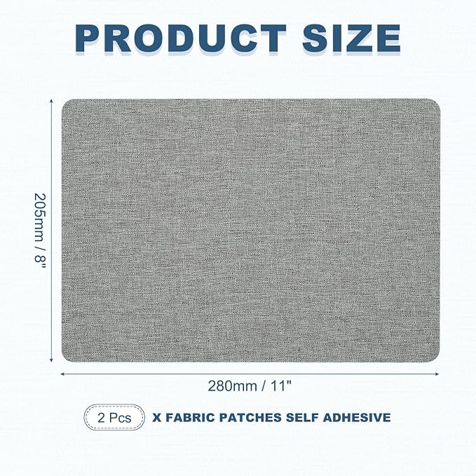 PATIKIL 8x11 Inch Linen Repair Patches, Light Gray - Image 2