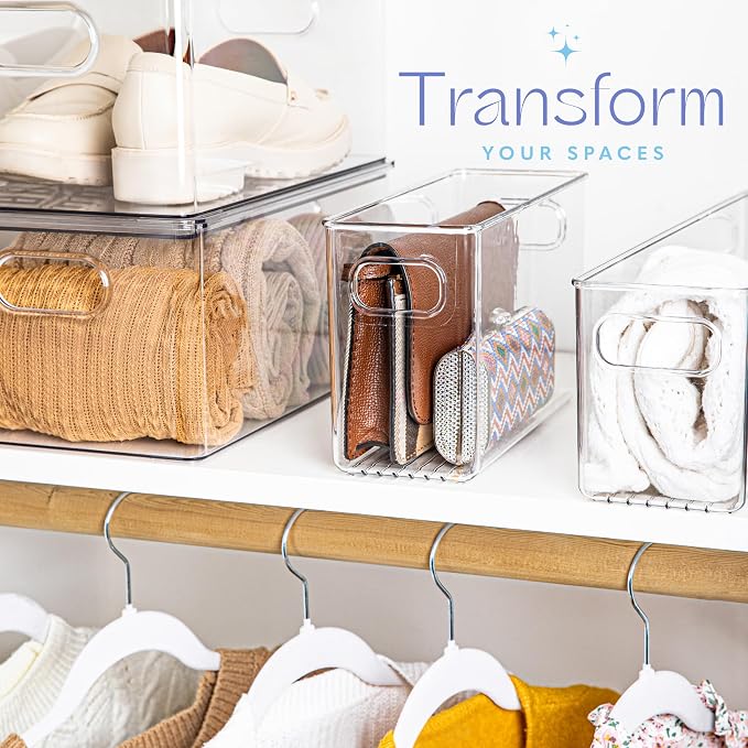 Plastic Food Storage 4 Pack Clear Container Bin - Image 5