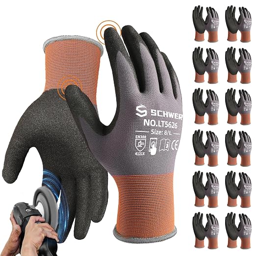Schwer 12 Pairs Safety Work Gloves by SCHWER
