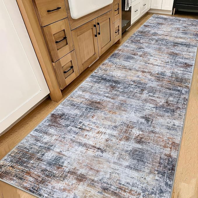 IOHOUZE Abstract Runner Rug 3x14 Ft Washable Runners - Image 8