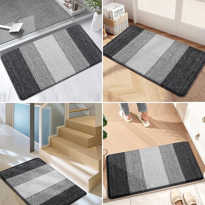 Kitinjoy Indoor Outdoor Door Mat, 71x47 Non-Slip Absorbent Dirt Trapper - Image 6