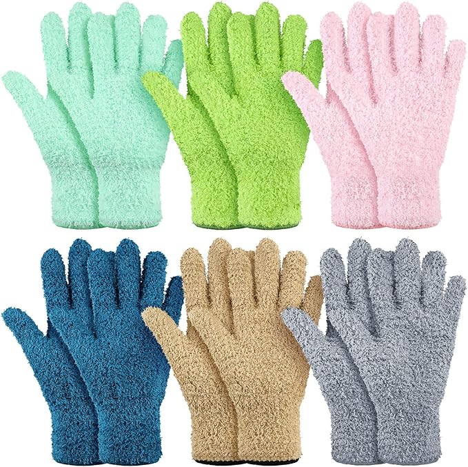 Bencailor 6 Pairs Microfiber Dusting Gloves, Dusting Cleaning Gloves Microfiber by Bencailor