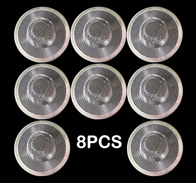 8PCS Metal Mesh Kitchen Sink Strainer, 3.54" Stainless Steel Slop Basket Filter - Image 6