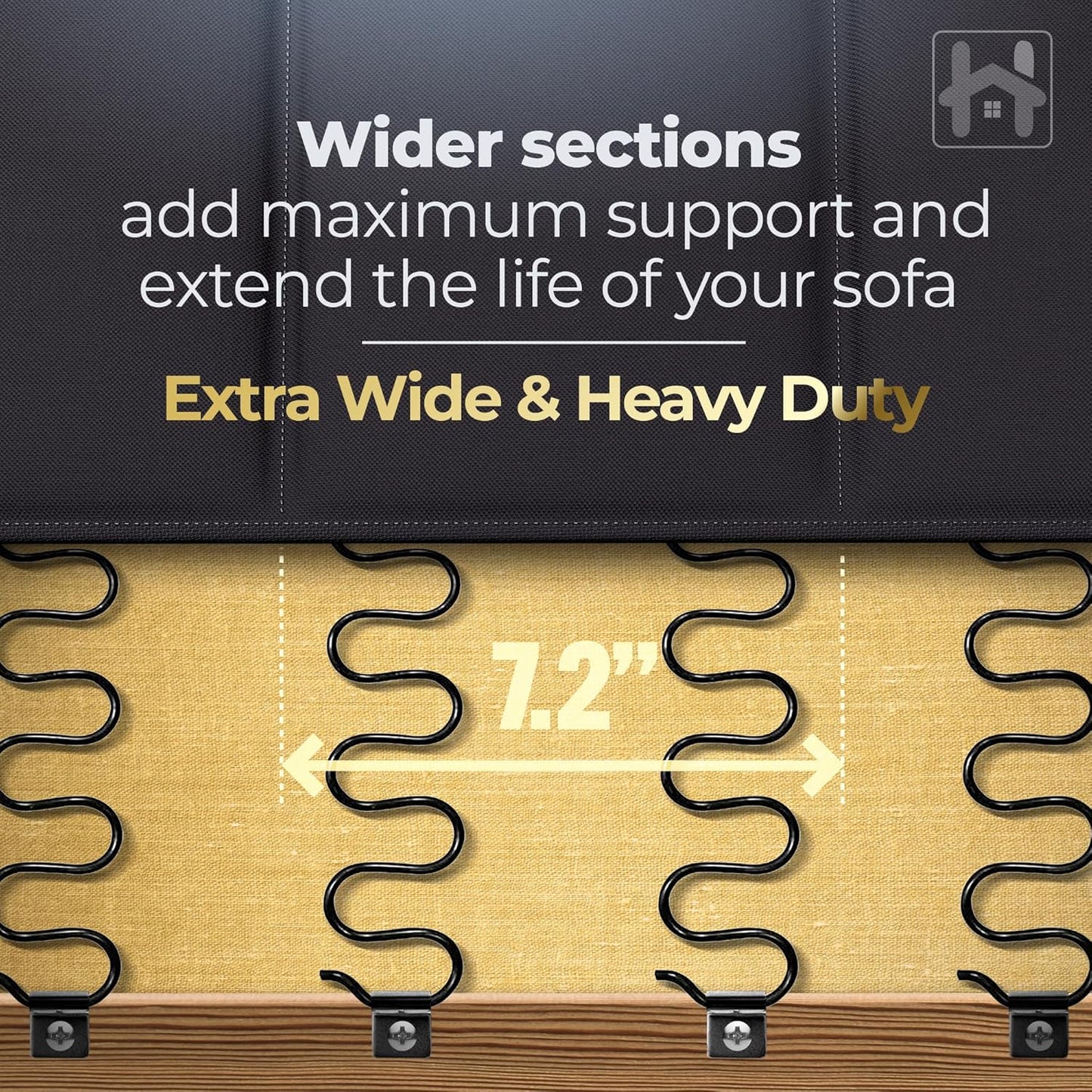Golden Home Essentials Heavy Duty Couch Support for Sagging Cushions - 21.5in x 72in Extra Wide Sofa Cushion Board - Anti-Slip Sofa Cushion Support Board