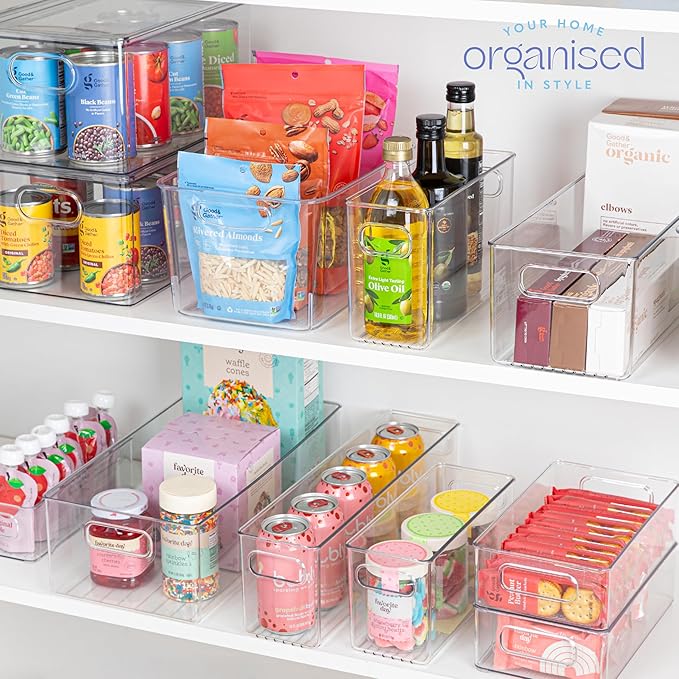 Plastic Food Storage 6 Pack Clear Container Bin - Image 7