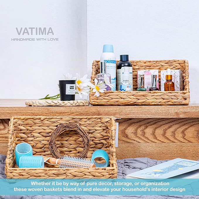 VATIMA Water Hyacinth Storage Baskets - Image 3