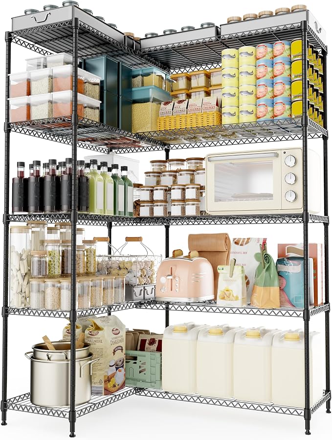 5 Tiers Storage Shelves Load 1500LBS, Metal Shelving Wire Metal Shelving Unit by MEIGAOPLASTICANDMETALHKCOLIMITED