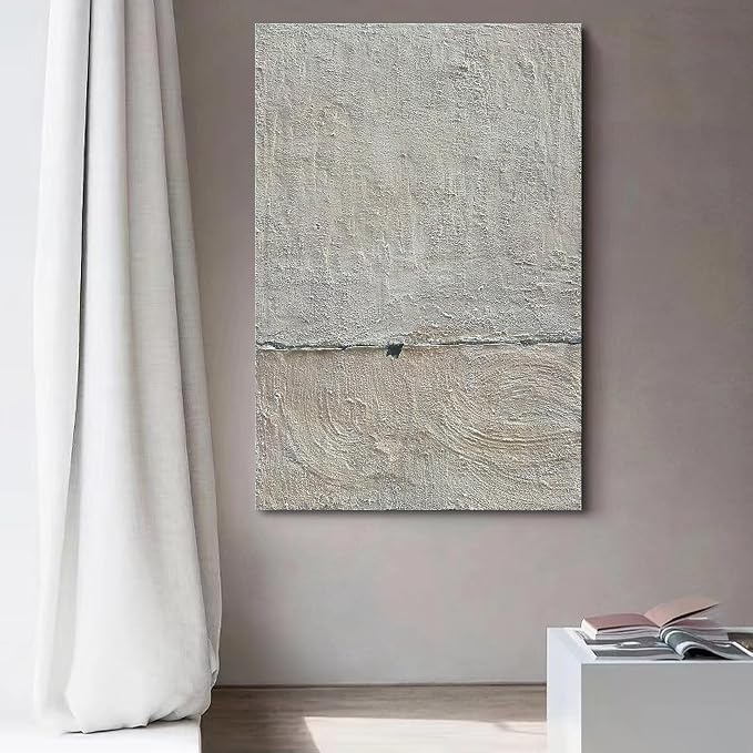 NANKAI Hand painted Minimalist Black and White art canvas Abstract Oil painting - Image 5