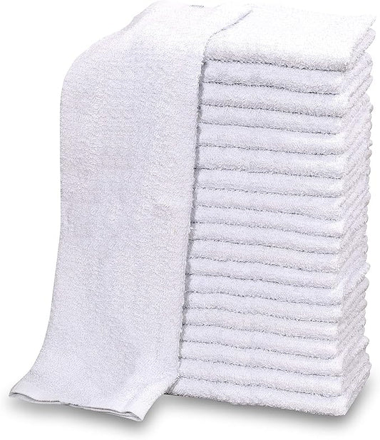 GOLD TEXTILES 60 PC New Cotton Blend White Restaurant Bar Mops Kitchen Towels by GOLDTEXTILES
