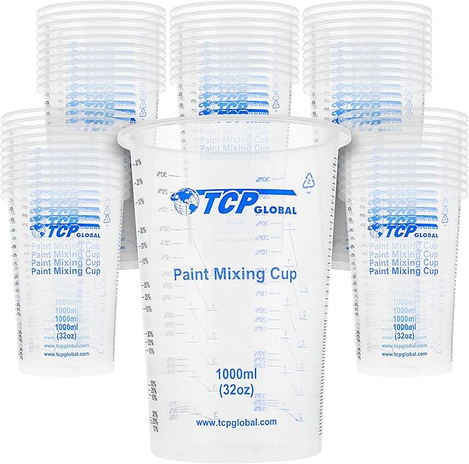 TCP Global 32 oz. Graduated Plastic Mixing Cups by TCPGlobal