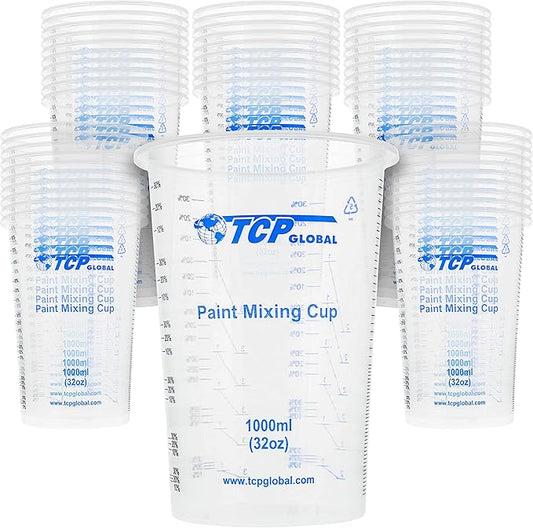 TCP Global 32 oz. Graduated Plastic Mixing Cups by TCPGlobal