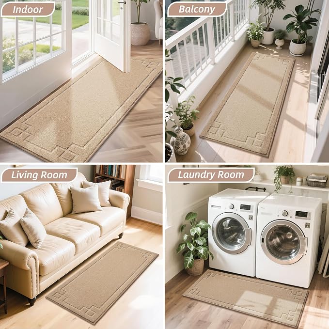 BEQHAUSE Door Mat 24" x 60", Non-Slip Door Mats Indoor Entryway Rugs Washable - Image 8