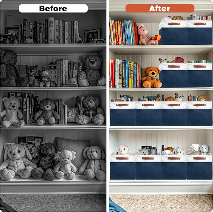 13in Open Fabric Storage Basket - Image 4