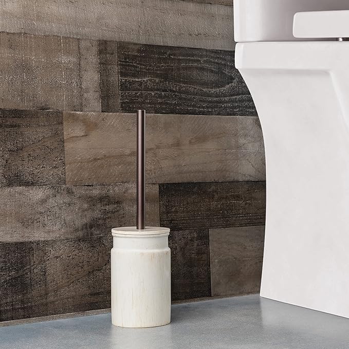Creative Scents Rustic Luxe Toilet Brush and Holder Set - Image 2