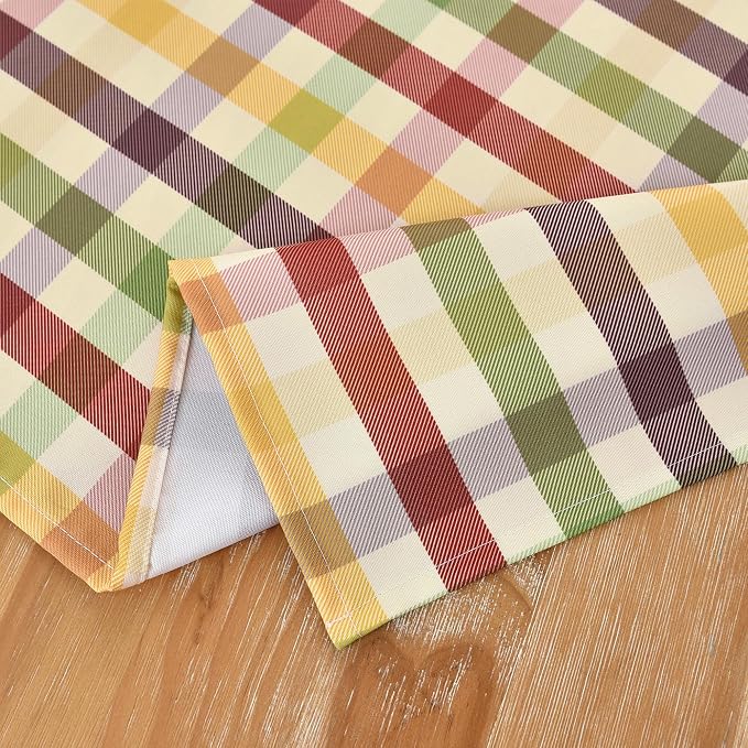 Waterproof Gingham Festive Tablecloth Fabric - Image 8