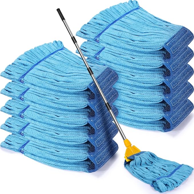 Lallisa 10 Pcs Commercial Mop Head Replacement Tube Microfiber Mop Heads by Lallisa