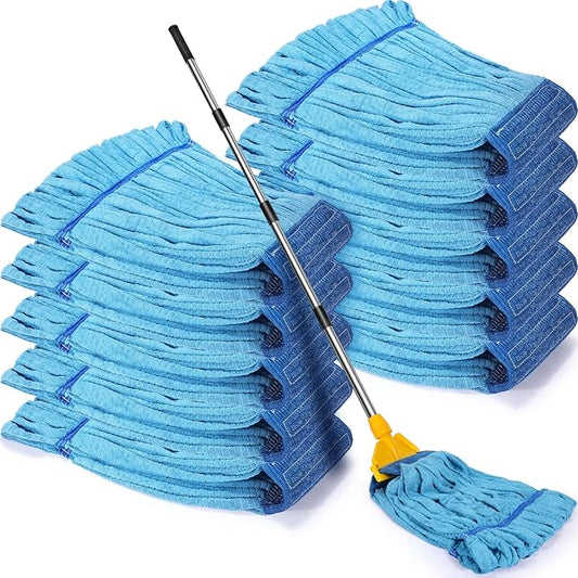 Lallisa 10 Pcs Commercial Mop Head Replacement Tube Microfiber Mop Heads by Lallisa