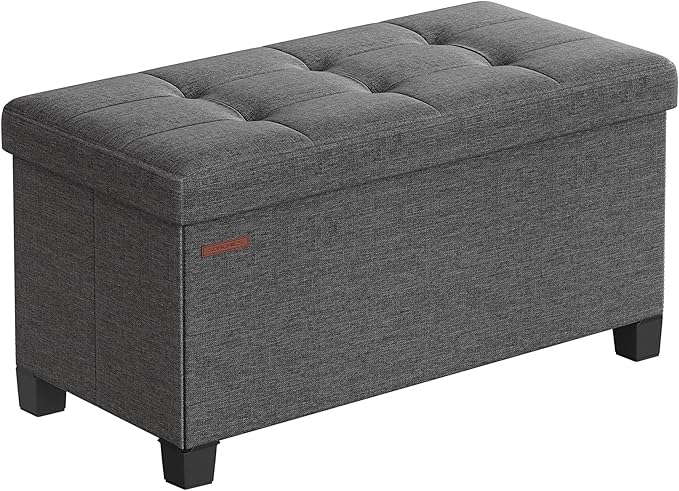 SONGMICS Storage Ottoman Bench, Foldable Foot Rest by SONGMICSbySONGMICSHOME