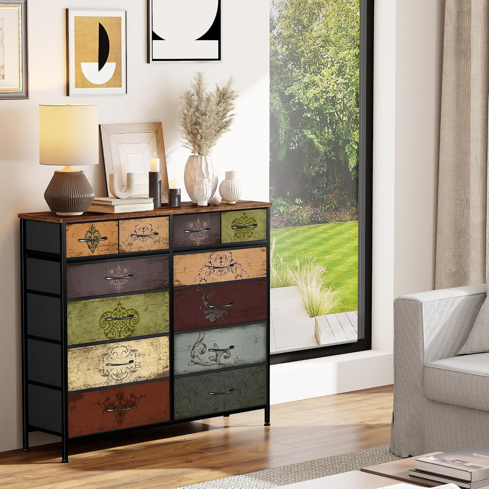 VASICAR Dresser for Bedroom with 12 Drawers, Tall Chest of Drawers