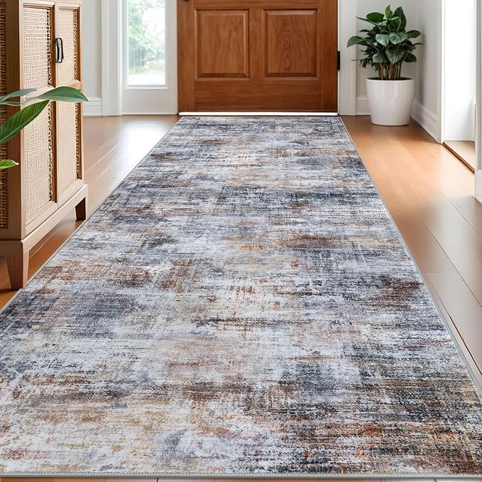 IOHOUZE Abstract Runner Rug 3x8 Ft Washable Runners by iOhouze