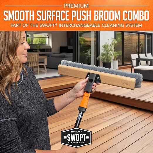 SWOPT 24” Premium Multi-Surface Push Broom Head — Cleaning Head Interchangeable - Image 5