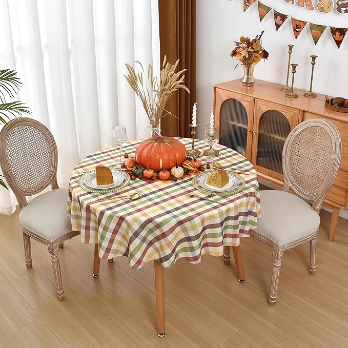 Waterproof Plaid Tablecloth Fabric - Image 9