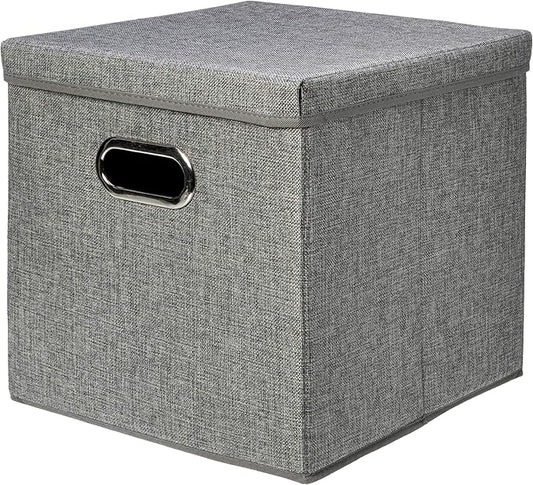 Amazon Basics Foldable Burlap Cloth Cube Storage Bin - Image 2