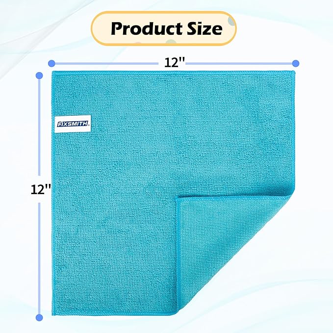 FIXSMITH Microfiber Cleaning Cloth, 50 Pack Cleaning Rags, Cleaning Towels - Image 9