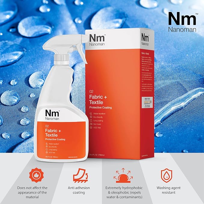 Nanoman Fabric & Textile Protector Spray | Invisible, Waterproof, - Image 3