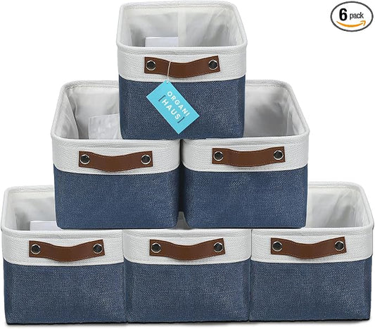 OrganiHaus Small Fabric Storage Baskets by OrganiHaus