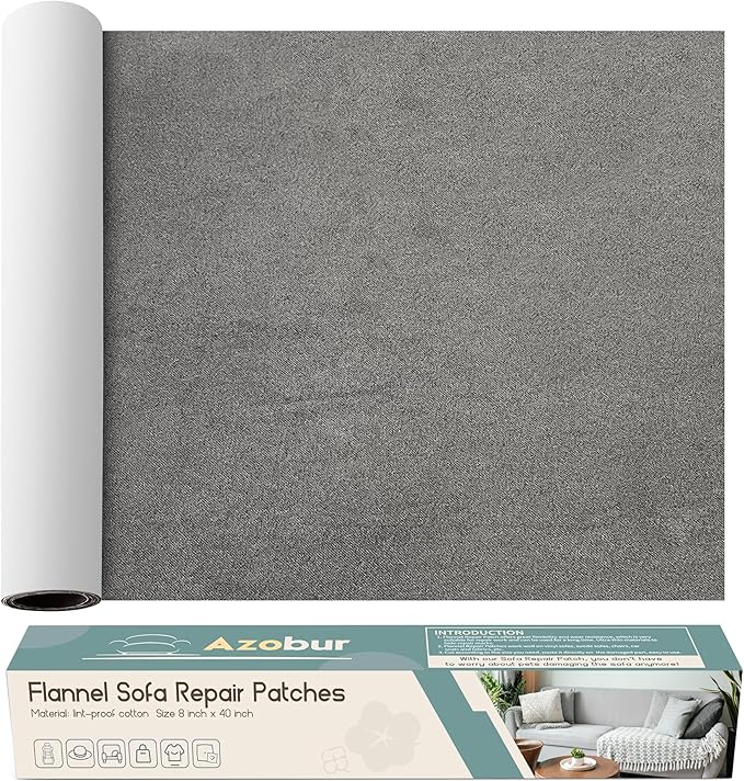 Azobur Sofa Fabric Repair Patch, Oversized Microfiber Patch，Self Adhesive by Azobur