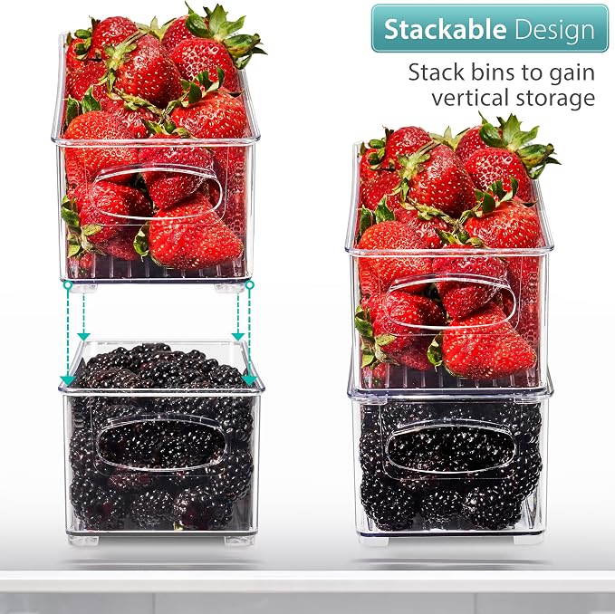 Sorbus Stackable Refrigerator Organizer Bins - Image 3