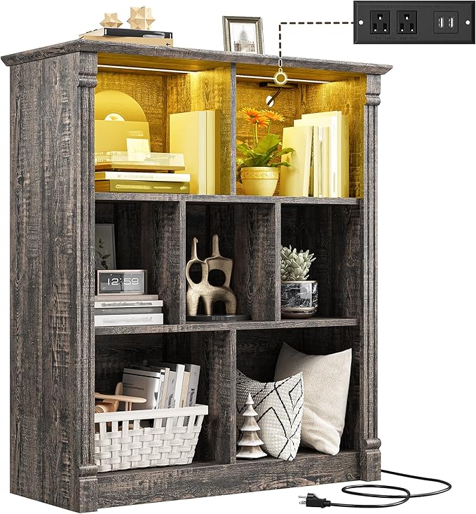 EnHomee 7 Cube Bookshelf Cubby Storage Organizer by EnHomee