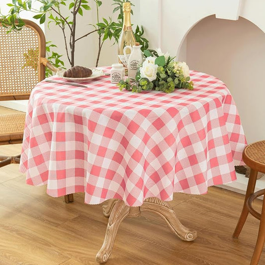 Waterproof Plaid Tablecloth Fabric by Essifunia